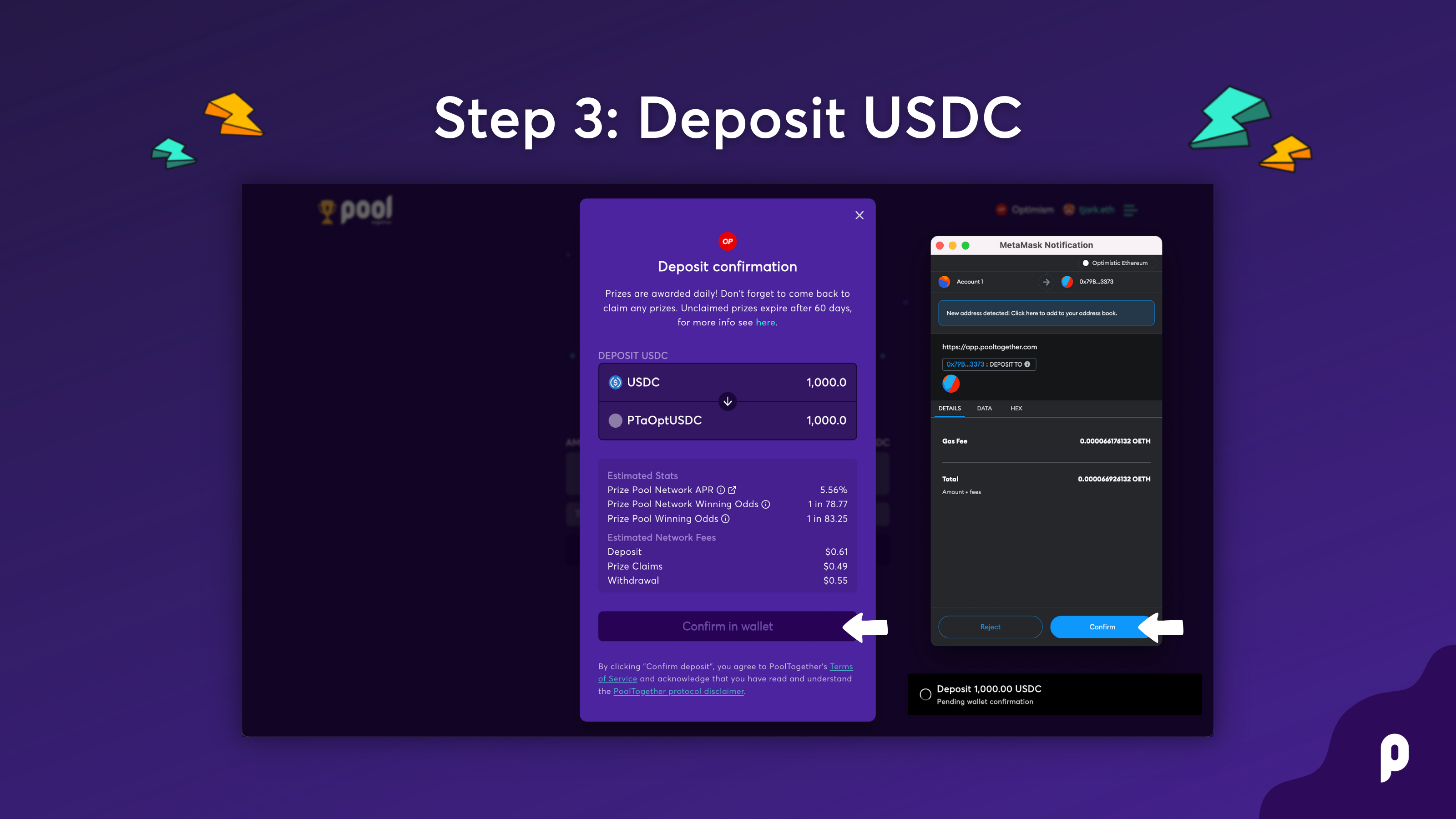 Step 3: Deposit USDC